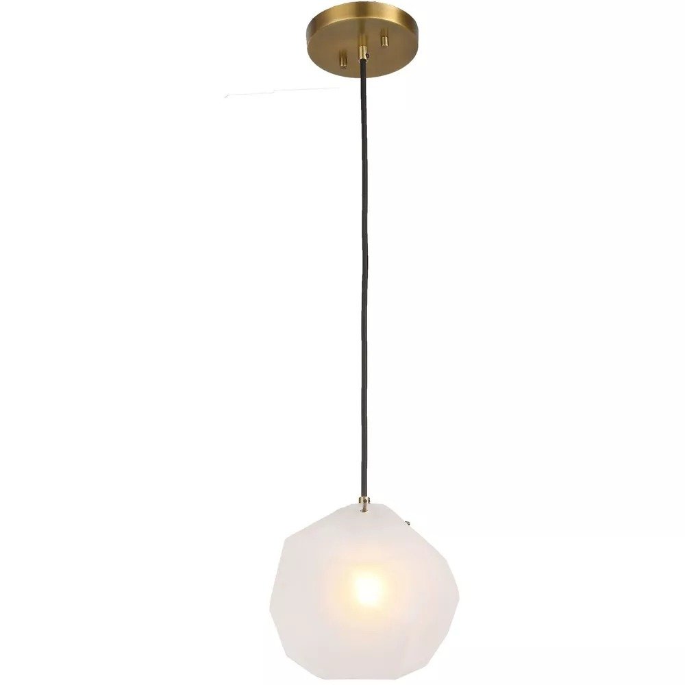 Geodesic 1 8in Matte Antique Brass Mini Pendant, a pendants by Uttermost
