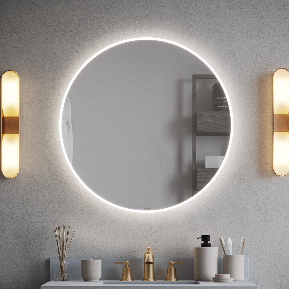 Aura 31" LED Mirror (view 2), a lighted mirrors and medicine cabinets by Villeroy & Boch