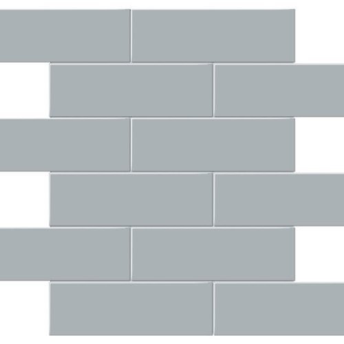 Ana Soho Glazed Mosaics Cloud Blue Gloss tile, blue, from Crossville Studios.