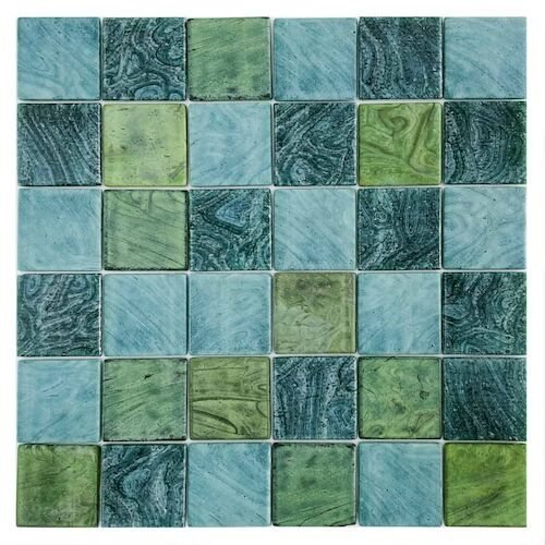 Rls Glass Mosaics Fern tile, glass, from Crossville Studios.