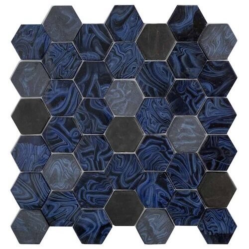 Rls Glass Mosaics Lapiz tile, glass, from Crossville Studios.