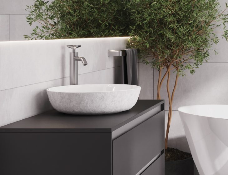 Sandlin 1, a Mineral composite sink by MTI Baths