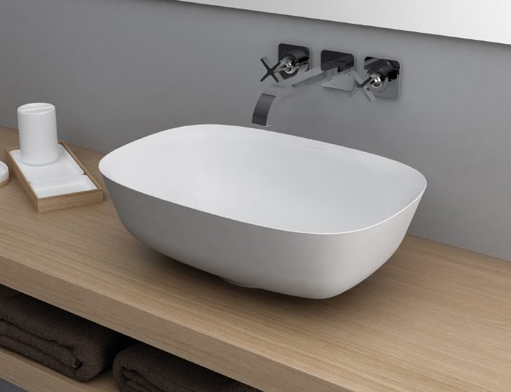 Cristallo 1, a Mineral composite sink by MTI Baths