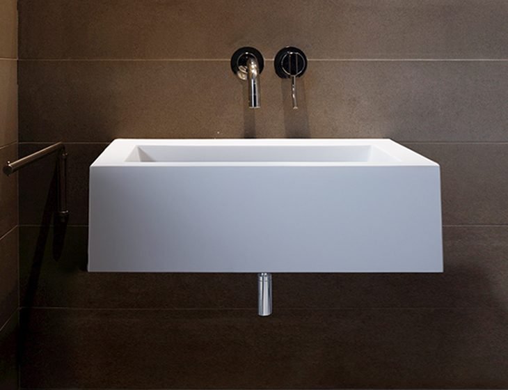 Metro 1 Wall-Mounted, a SculptureStone sink by MTI Baths
