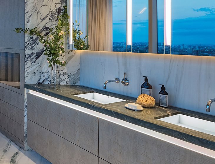 Petra 13 Undermount, a SculptureStone sink by MTI Baths