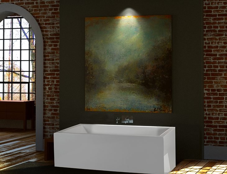 Andrea® 13 Sculpted Finish®, a tub in Acrylic or DoloMatte by MTI Baths