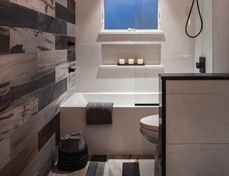 Andrea® 17 Sculpted Finish®, a tub in Acrylic or DoloMatte by MTI Baths