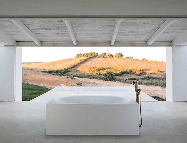 Akana, a SculptureStone tub by MTI Baths