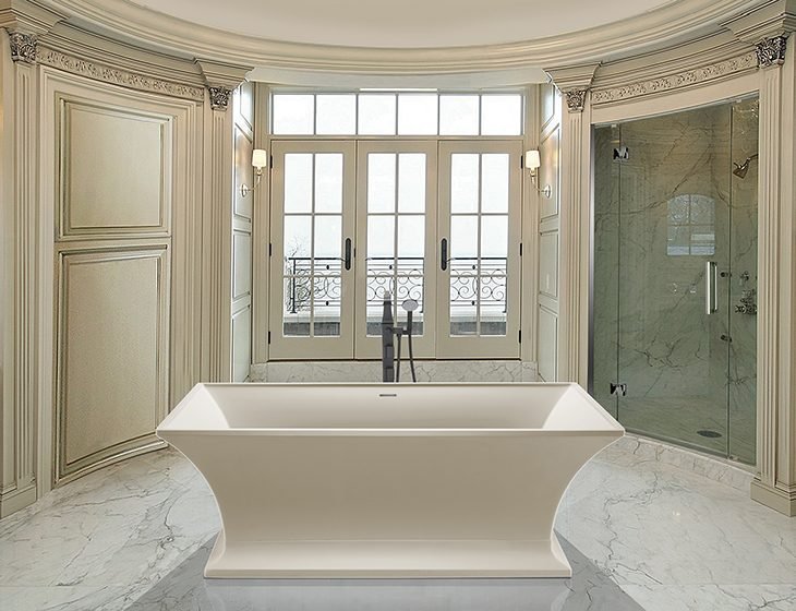 Intarcia with Pedestal, a SculptureStone tub by MTI Baths