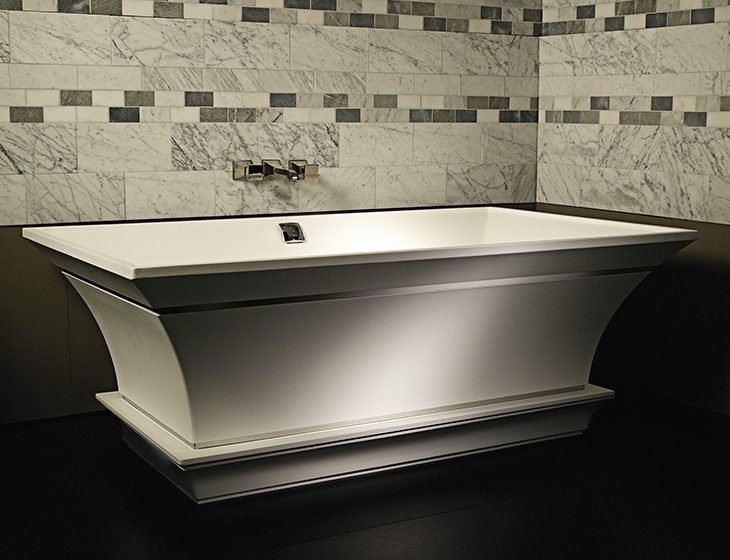 Intarcia with Inverted Pedestal, a SculptureStone tub by MTI Baths