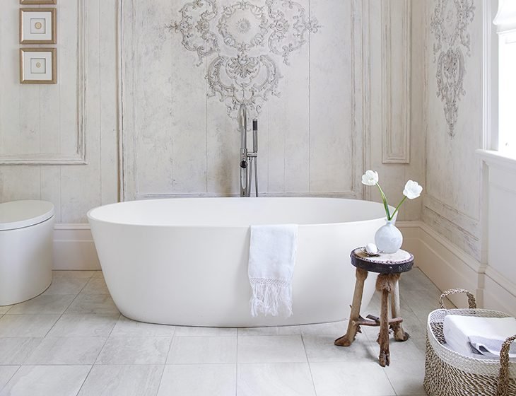 Elena with Pedestal Option, a SculptureStone tub by MTI Baths