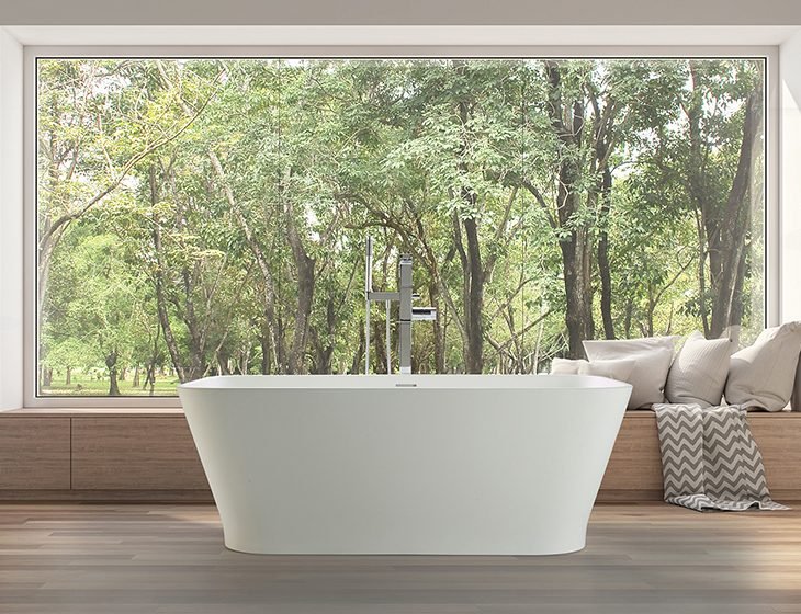 Kahlo 2 Sculpted Finish®, a tub in Acrylic or DoloMatte by MTI Baths