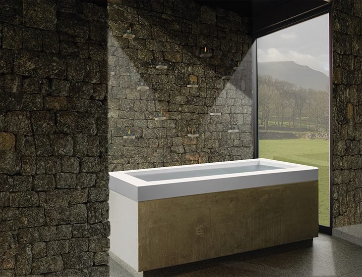 Maddux Drop-In, a SculptureStone tub by MTI Baths