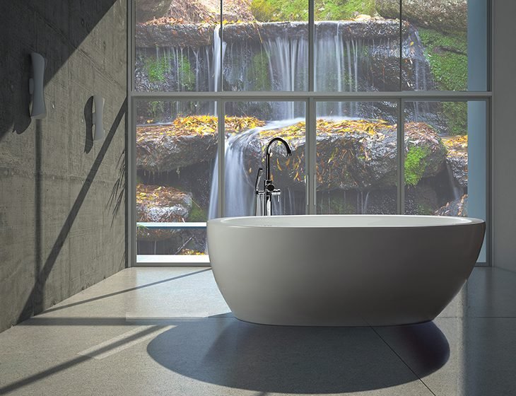 Olivia 2, a tub in Acrylic or DoloMatte by MTI Baths
