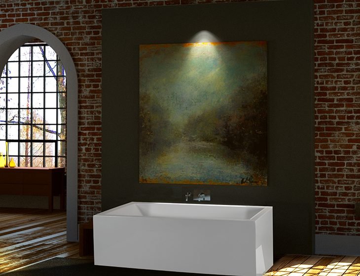 Andrea® 22 Sculpted Finish®, a tub in Acrylic or DoloMatte by MTI Baths