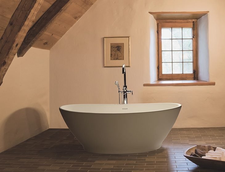 Elise, a SculptureStone tub by MTI Baths