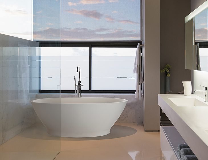 Alissa, a SculptureStone tub by MTI Baths