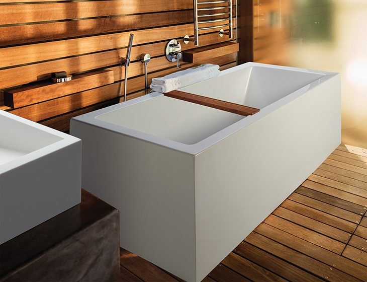 Andrea® 23 Sculpted Finish®, a tub in Acrylic or DoloMatte by MTI Baths