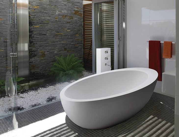 Càscara, a SculptureStone tub by MTI Baths
