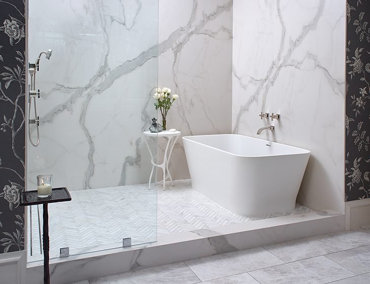 Addison, a SculptureStone tub by MTI Baths
