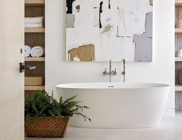 Elena, a SculptureStone tub by MTI Baths