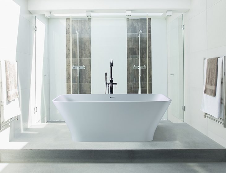 Addison, a SculptureStone tub by MTI Baths