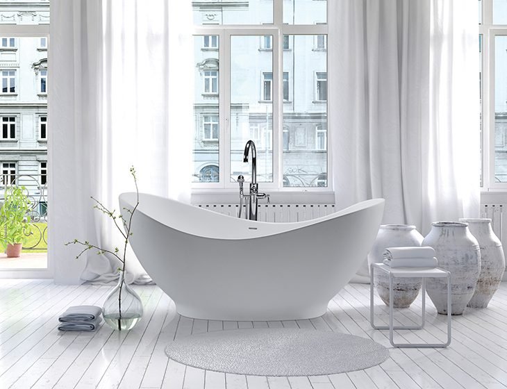 Juliet, a SculptureStone tub by MTI Baths
