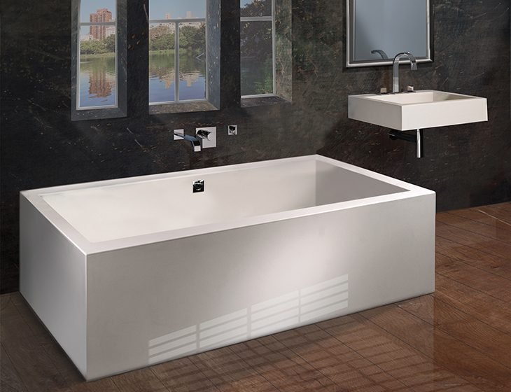Andrea® 27 Sculpted Finish®, a tub in Acrylic or DoloMatte by MTI Baths