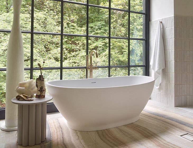 Elise, a SculptureStone tub by MTI Baths