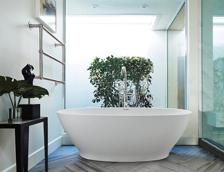 Alissa, a SculptureStone tub by MTI Baths