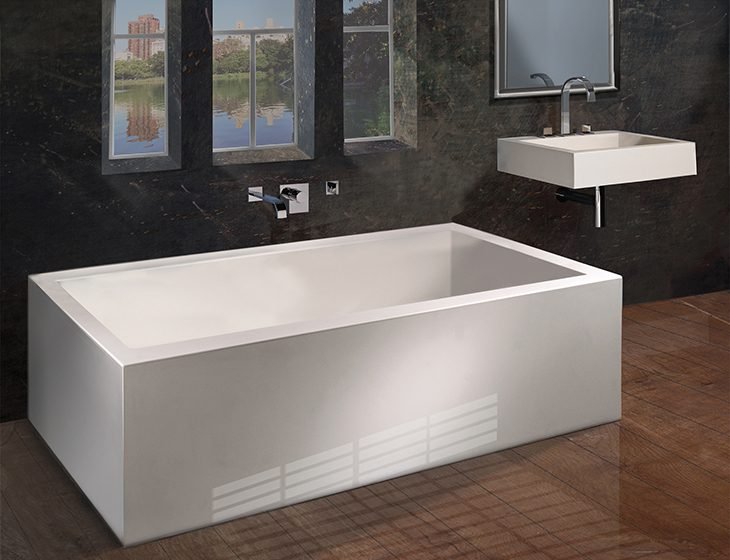 Andrea 28 Sculpted Finish®, a tub in Acrylic or DoloMatte by MTI Baths