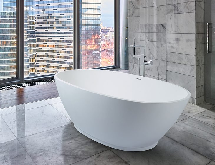 Alissa, a SculptureStone tub by MTI Baths