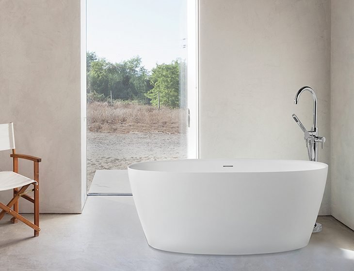 Elena, a SculptureStone tub by MTI Baths