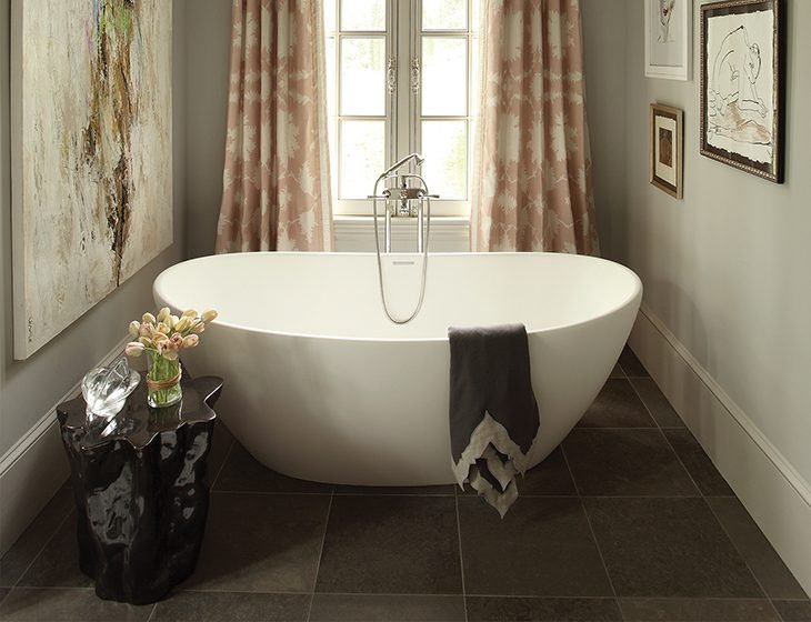 Elise, a SculptureStone tub by MTI Baths
