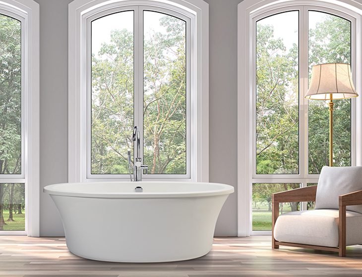 Louise 2, a tub in Acrylic or DoloMatte by MTI Baths
