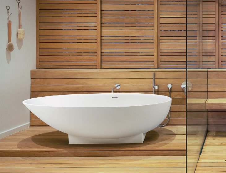 Alva, a SculptureStone tub by MTI Baths