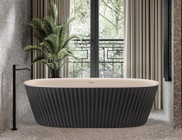 Bowie™, a SculptureStone tub by MTI Baths