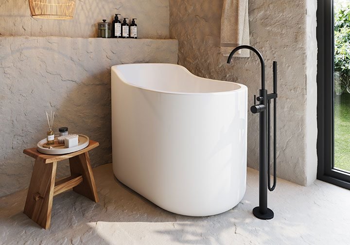 Emi, a SculptureStone tub by MTI Baths