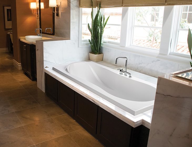 Reflection 5, a tub in Acrylic or DoloMatte by MTI Baths