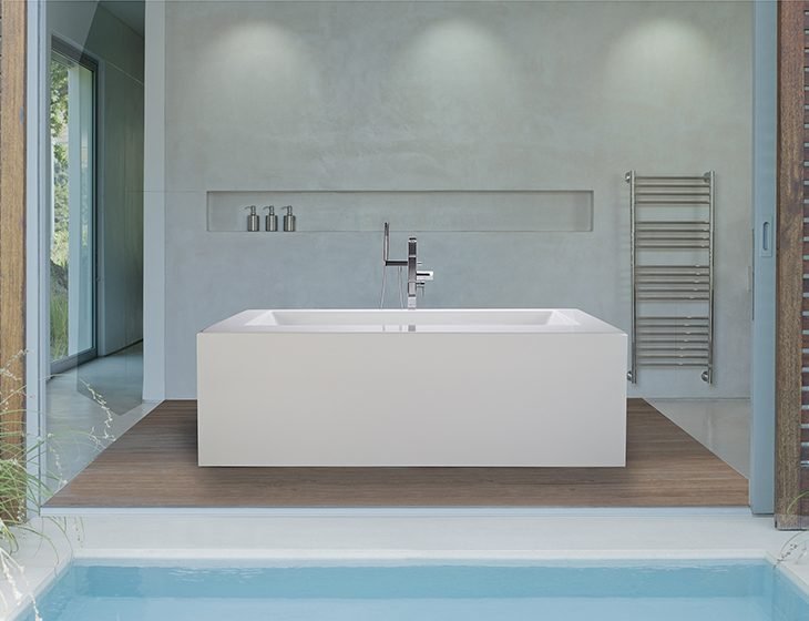 Metro 1 Sculpted® Finish, a tub in Acrylic or DoloMatte by MTI Baths