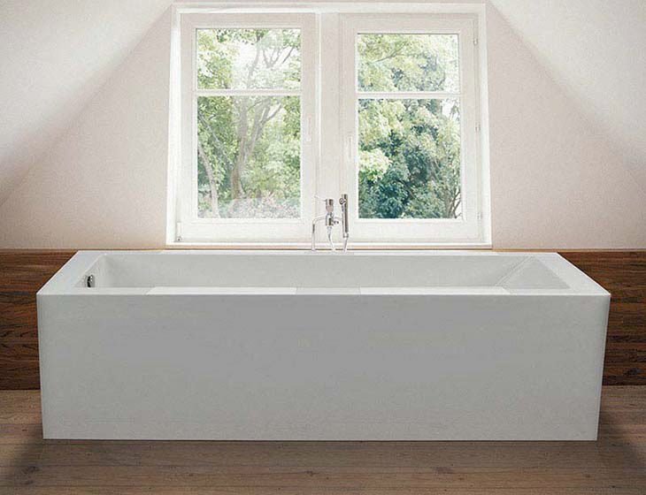 Andrea® 1 Sculpted Finish®, a tub in Acrylic or DoloMatte by MTI Baths