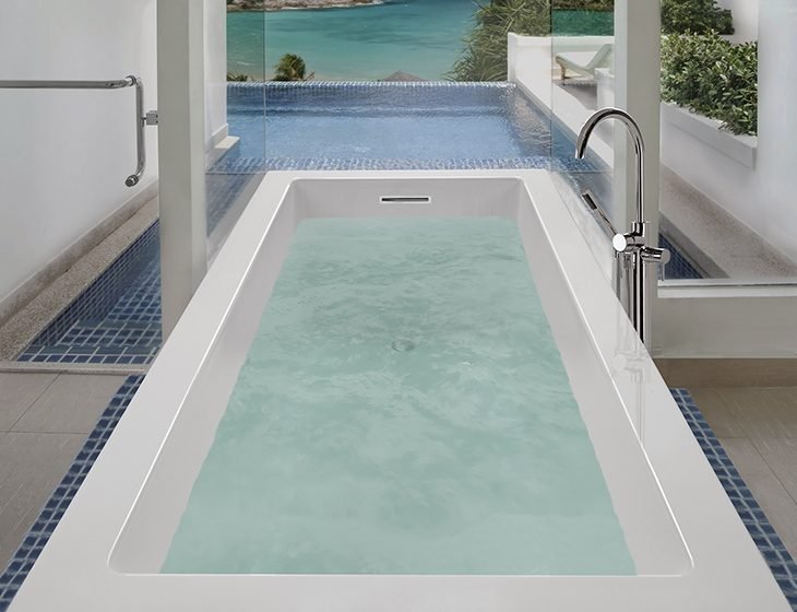 Andrea® 2 Sculpted Finish®, a tub in Acrylic or DoloMatte by MTI Baths