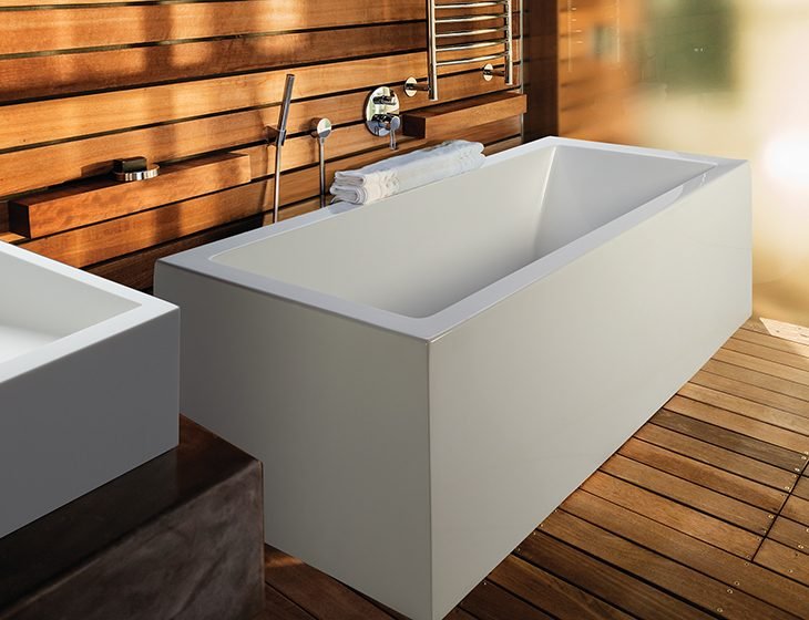 Andrea® 5 Sculpted Finish®, a tub in Acrylic or DoloMatte by MTI Baths
