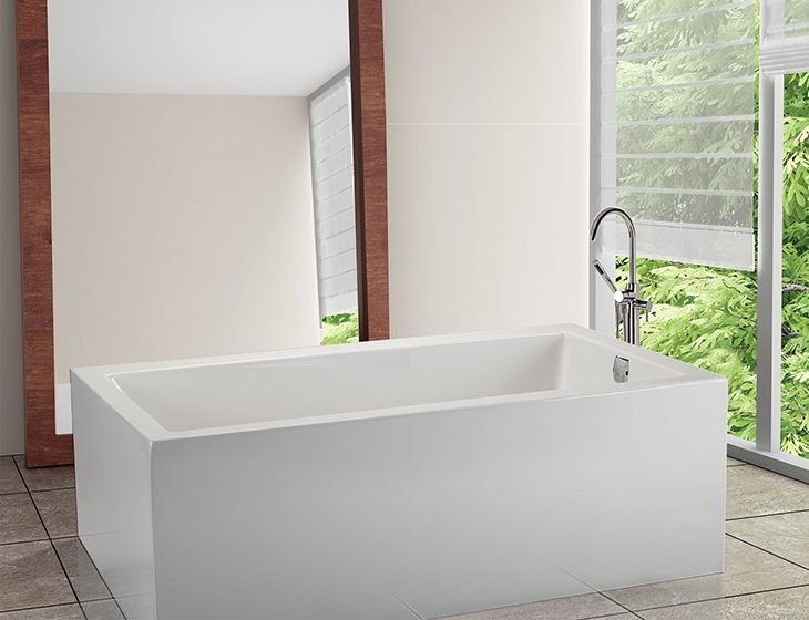 Andrea® 6 Sculpted Finish®, a tub in Acrylic or DoloMatte by MTI Baths