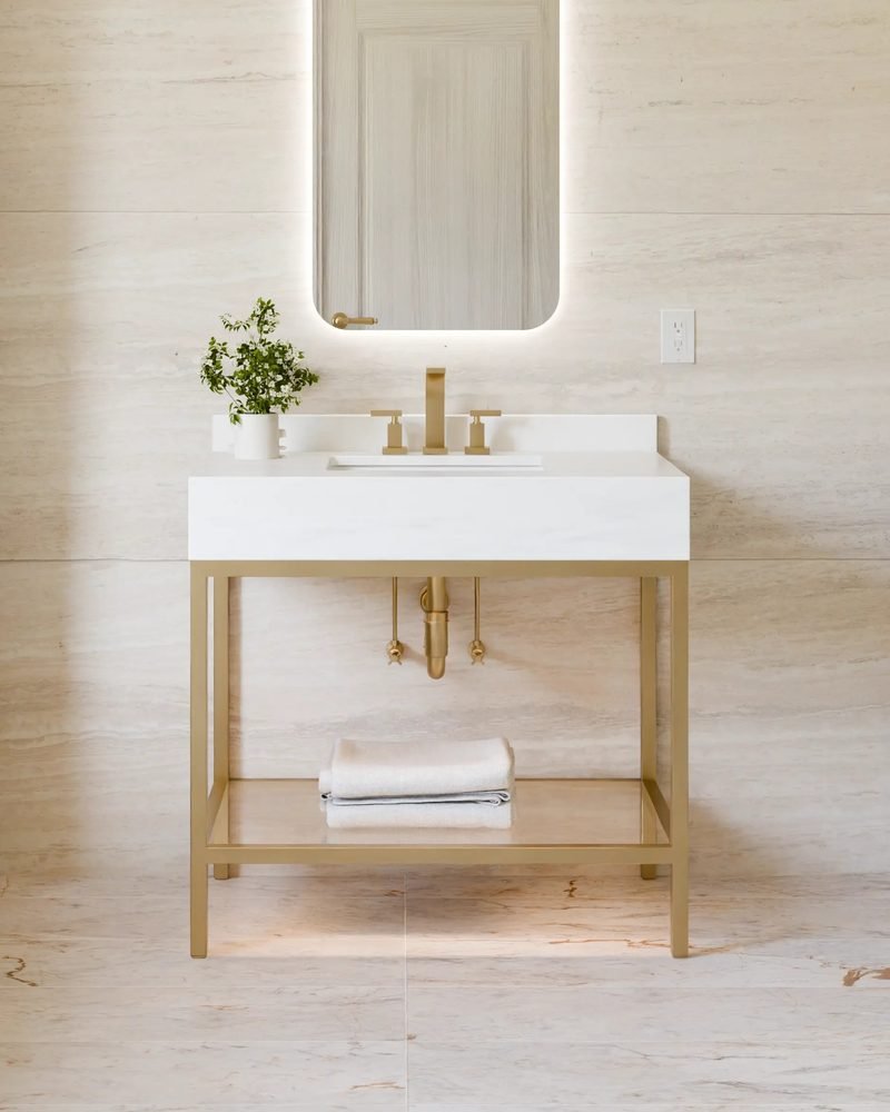 Savannah Bathroom Vanity (with Essence mirror), a 36" vanity by Electric Mirror