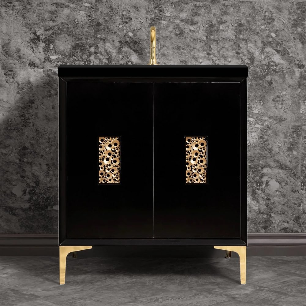 Frame with Coral Grate, Black, a 30" vanity by Linkasink