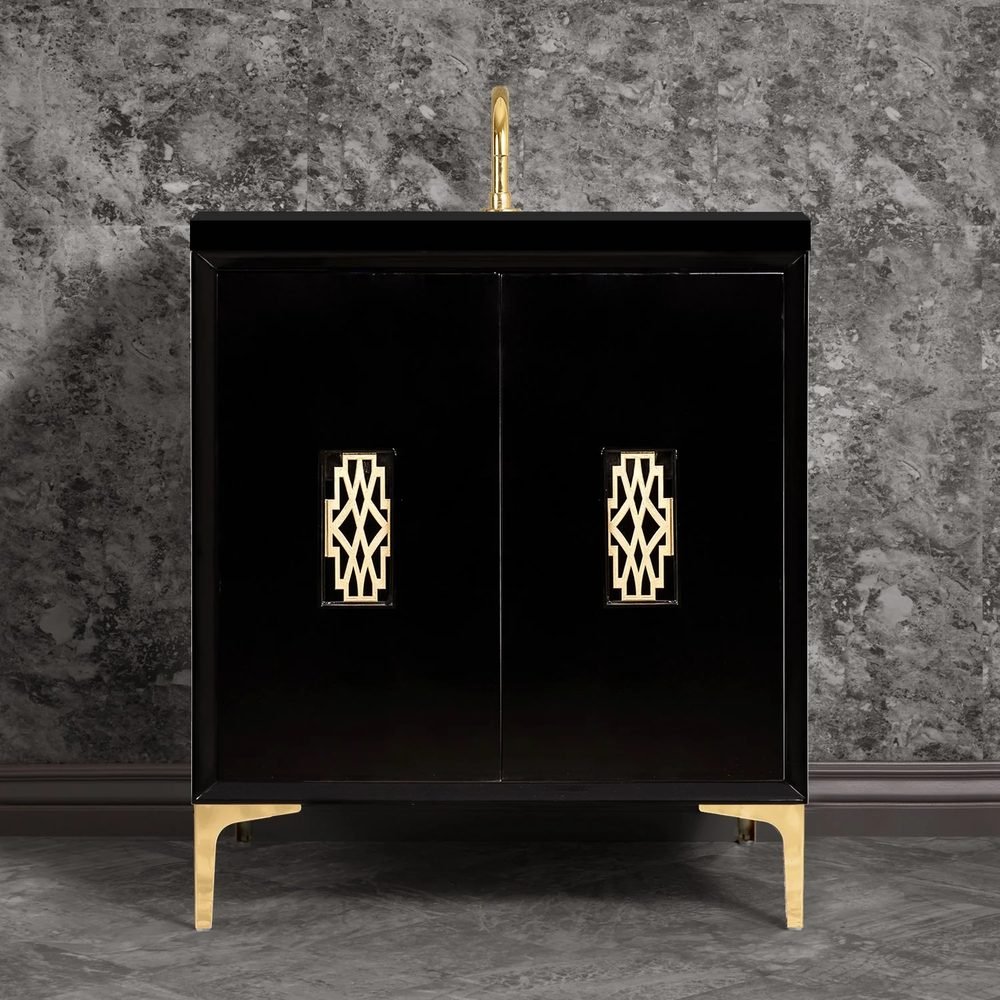 Frame with Deco Grate, Black, a 30" vanity by Linkasink