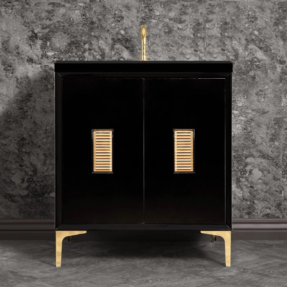 Frame with Louver Grate, Black, a 30" vanity by Linkasink