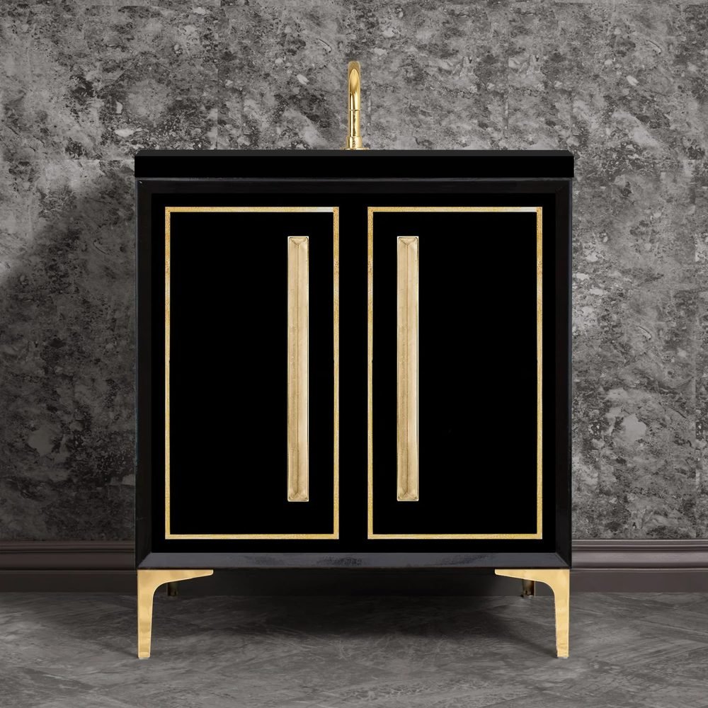 Linea, 18in Eglomise Glass Prism, a 30" vanity by Linkasink