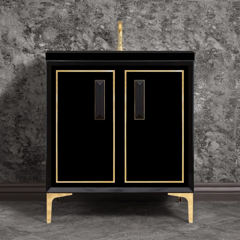 Linea, 8in Black Glass, a 30" vanity by Linkasink
